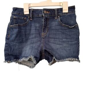 ✨3/$20✨ Gap Dark Wash High Rise Cut Off Jean Short. 3” Inseam. Size 0 /25
